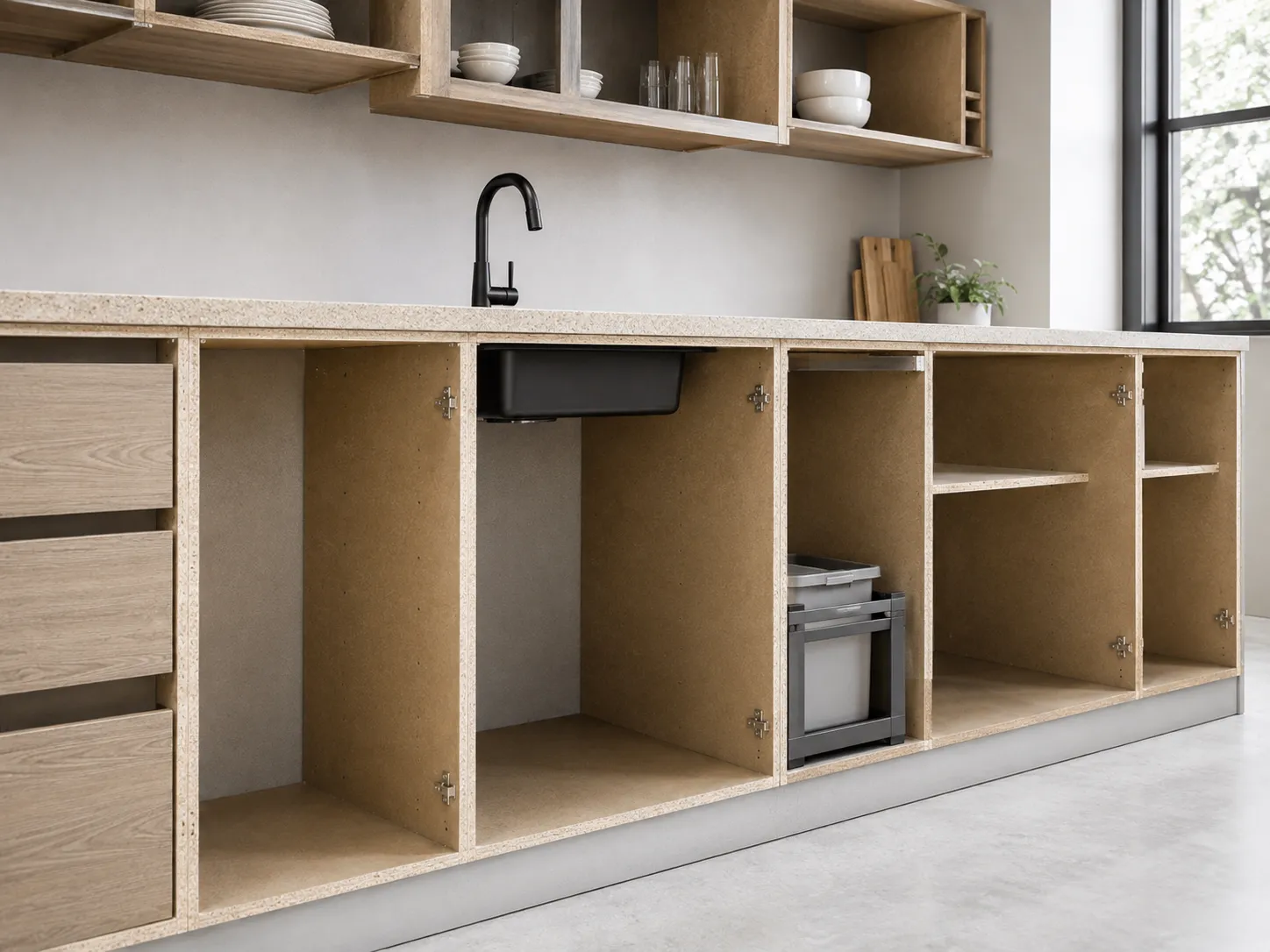 Moisture resistant particleboard used for kitchen furniture