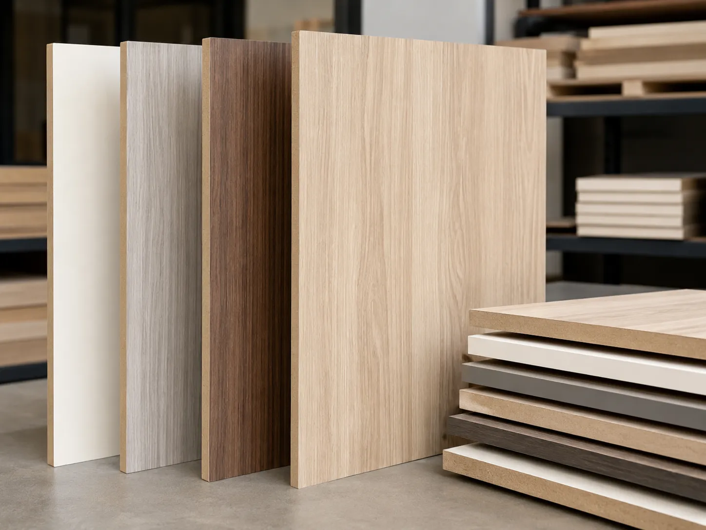 Melamine laminated MDF board with decorative surface