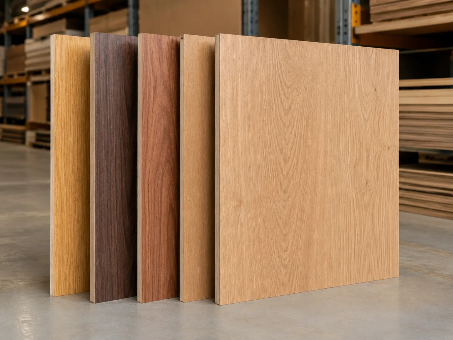 Wood veneer laminated MDF panel for furniture and interiors